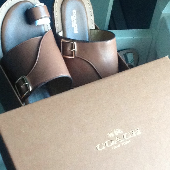 Coach Shoes - New in original box Coach leather sandals